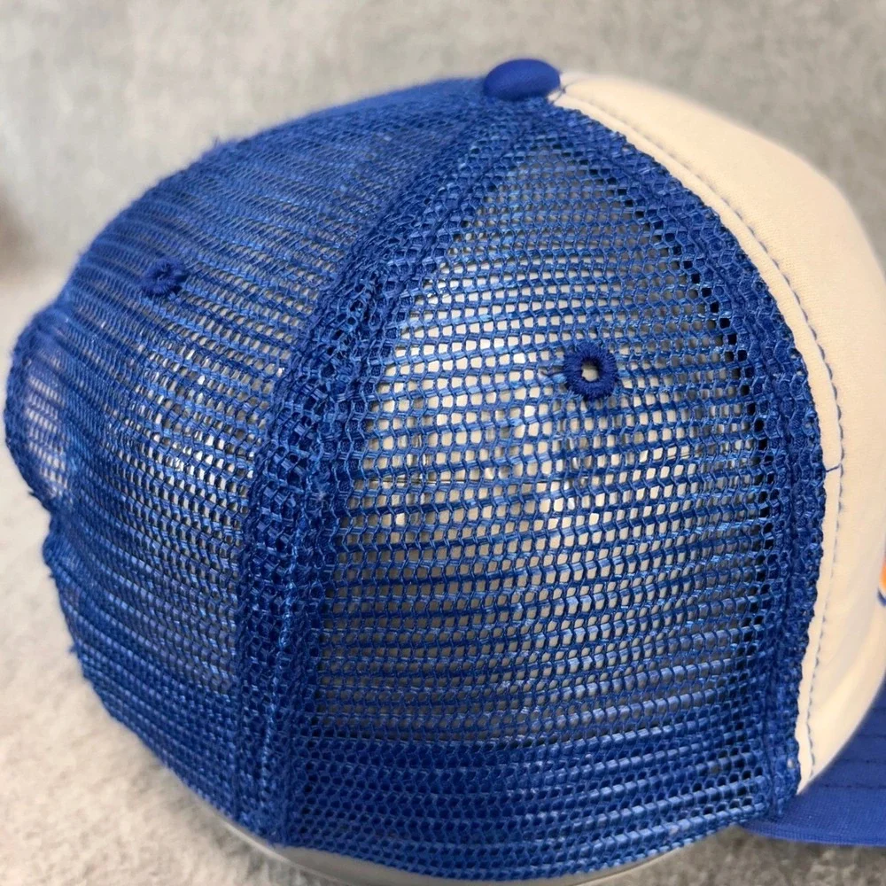 Surfs Up Youth Blue White Unbranded Trucker Hat Snapback Mesh Surf Graphic 4-16